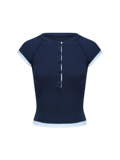 Dual-Fabric Summer T-Shirt