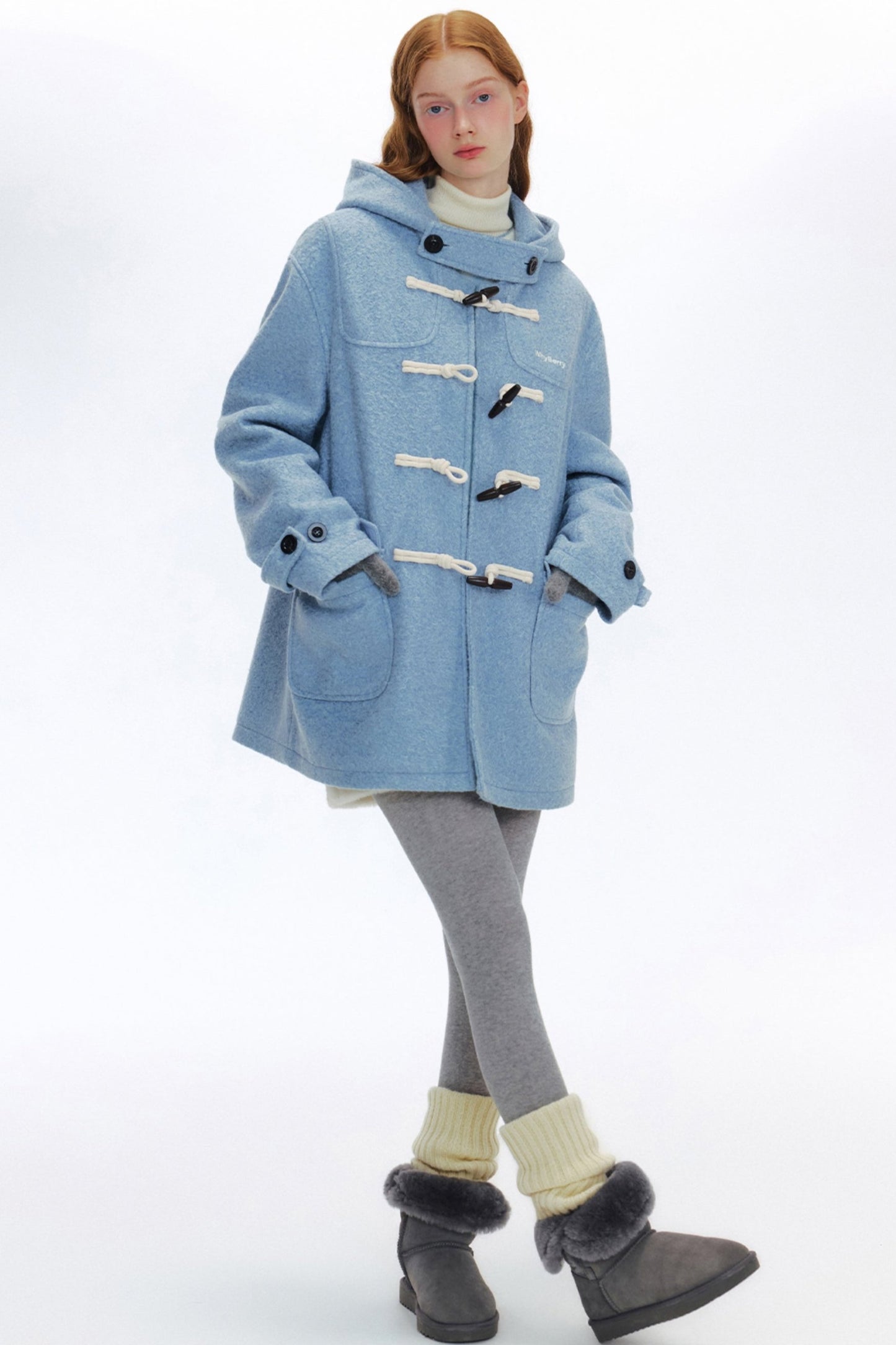 Puff Academy Hooded Tweed Coat