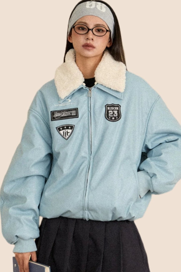 Retro Big Lapel Padded Jacket