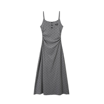 Summer Halter Dress With Black Cardigan Set-Up