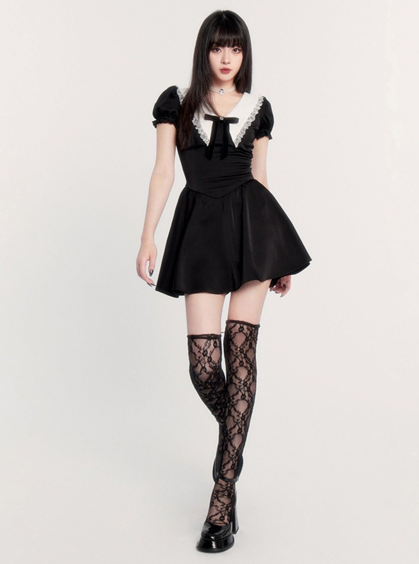 Lace French Daughter Sleeve Dress