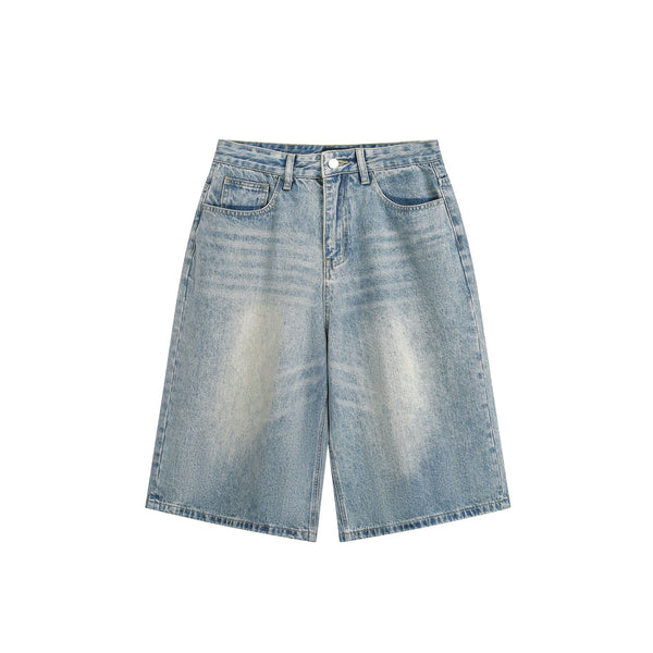 Retro High-Waisted Denim Shorts