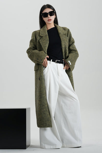 Reversible Tweed Wool Coat