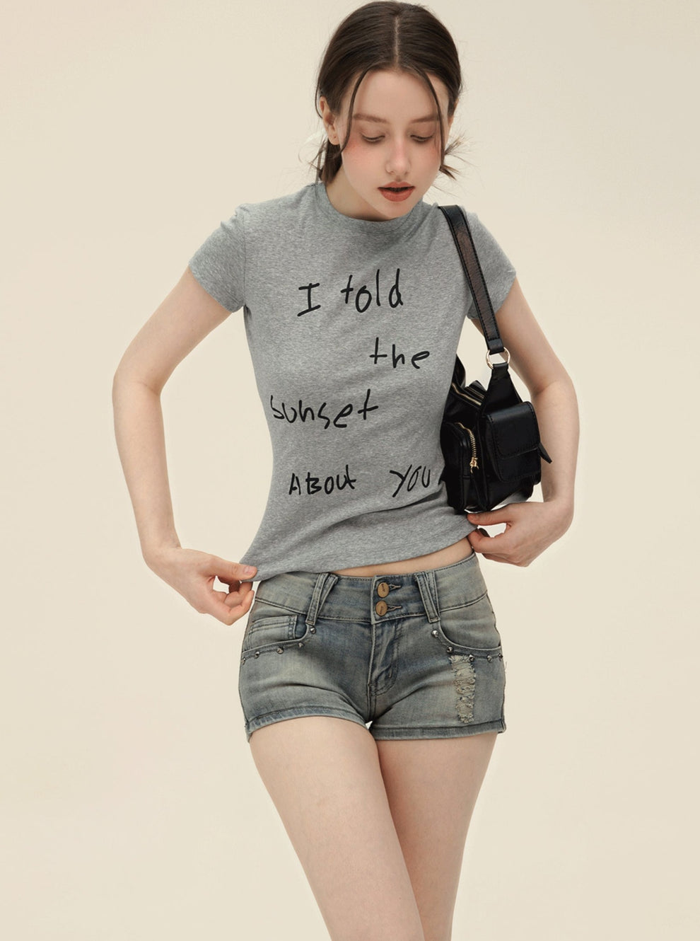 Letter Print Vintage T-shirt main image 0