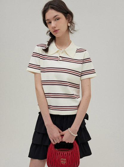 vintage temperament short sleeve tops