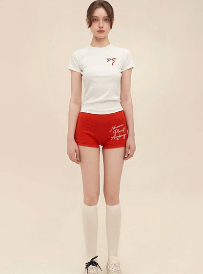 Vintage T-shirt And Shorts Pants With Skirt Set-Up