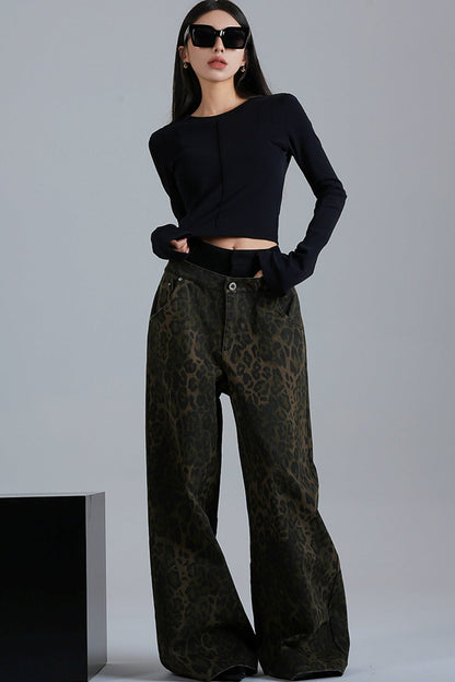 American Low Rise Wide Leg Pants