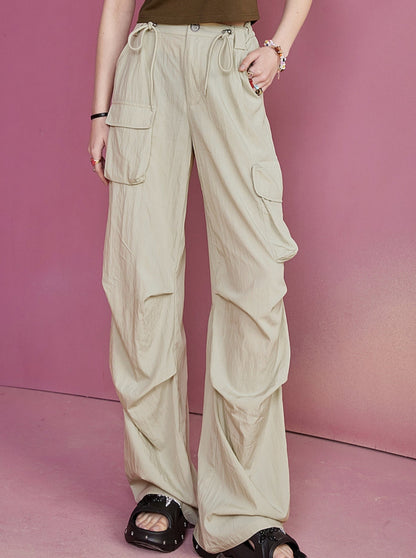 Drape Loose Straight Athletic Pants