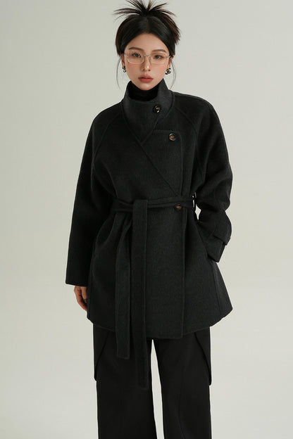 Half-Turtle Midi Wool Coat