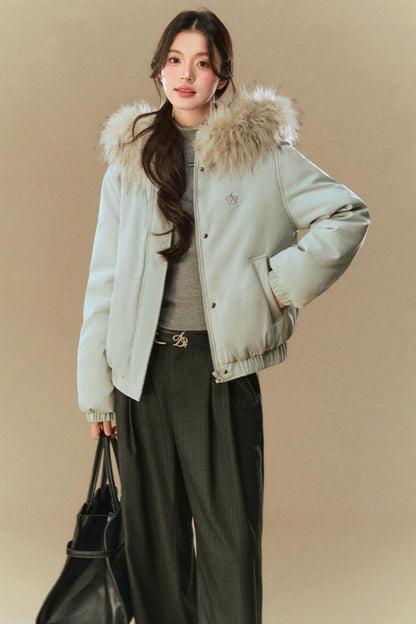 Cotton Fur Hood Winter Jacket