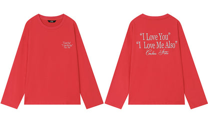 Letter Print Crew Neck Long Sleeve Top