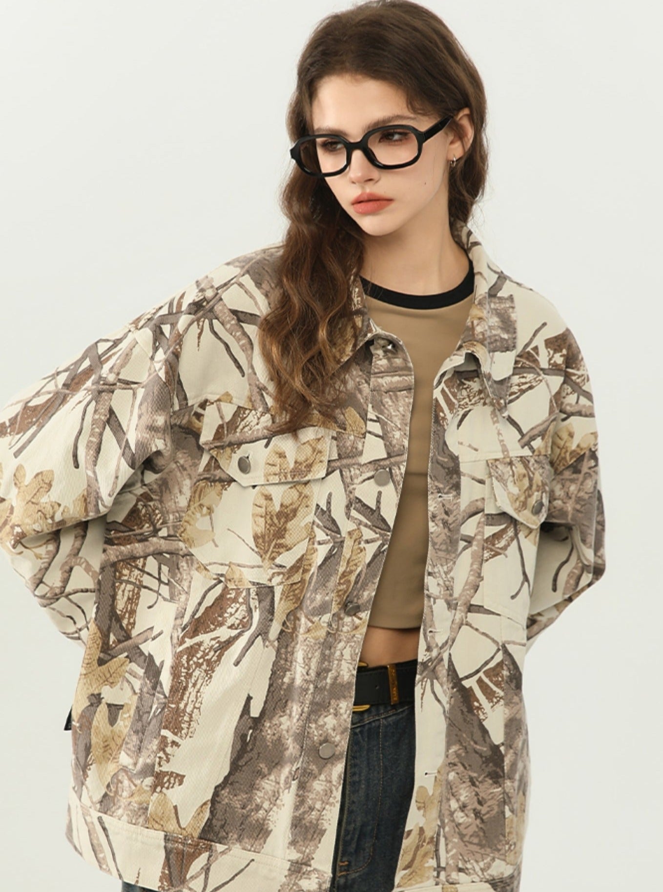 Amerikanische Camouflage-Jeansjacke