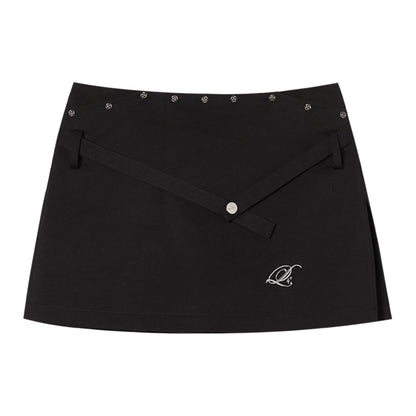 Summer Beige Gray Chic A-Line Skirt