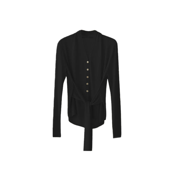 Purple Silk Blend Knit Sweater & Skirt Set-Up