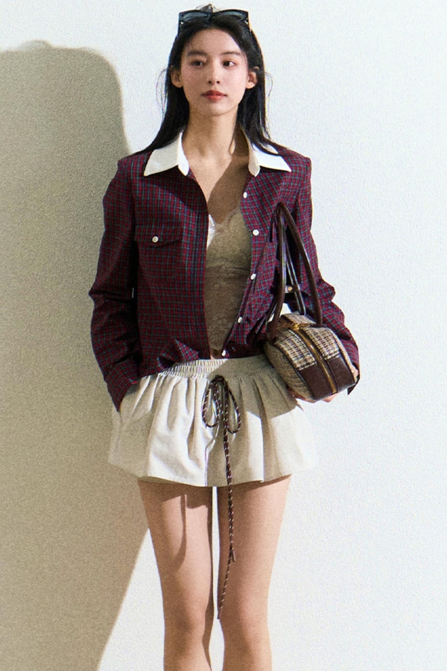 Scottish Check Red Button-Down Shirt