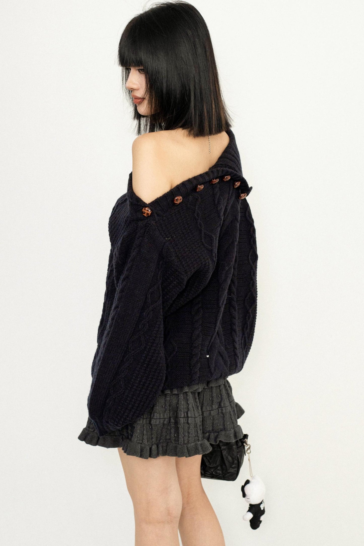 Multi-Way Loose Knit Sweater