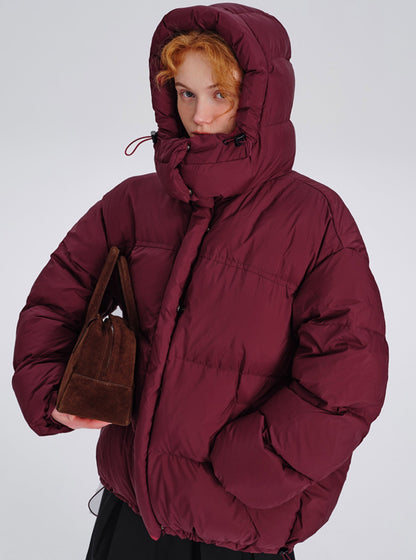 Short hooded thickened bread jacket