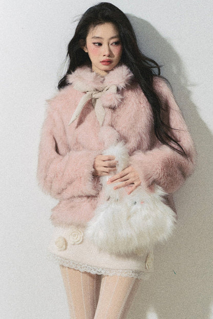 Cherry Blossom Mohair Cozy Jacket