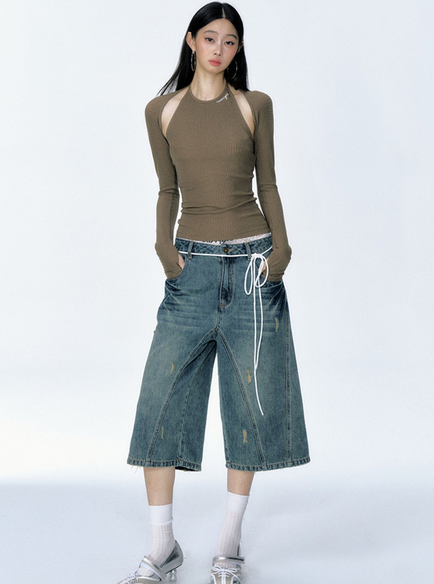 Loose Fit Retro Denim Pants