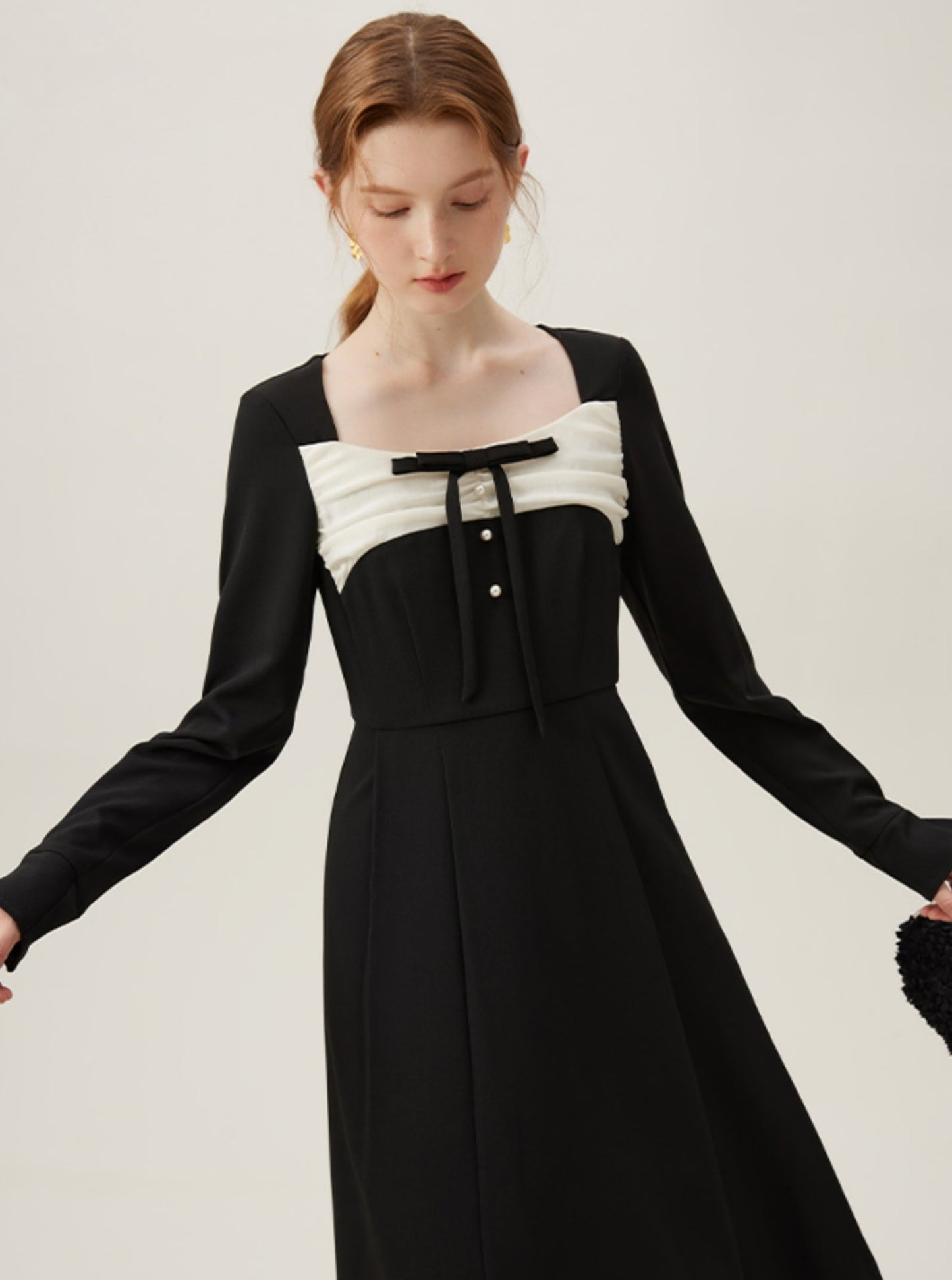 Hepburn French Black Everyday Dress