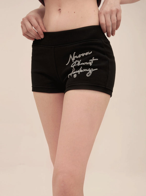 American Retro Letter Print Cotton Shorts Pants