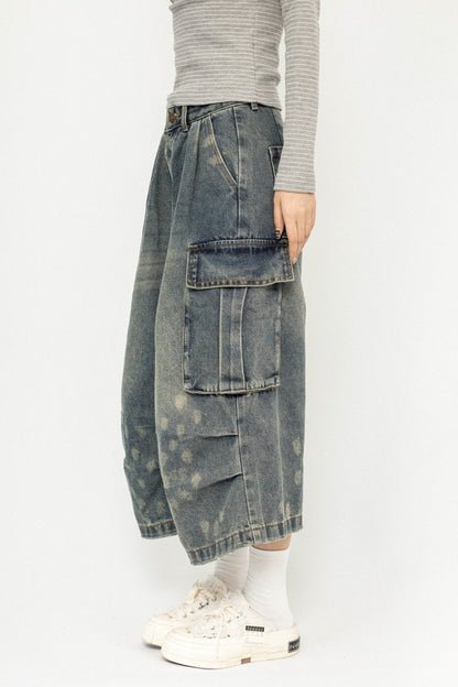 Loose Cropped American Denim Pants