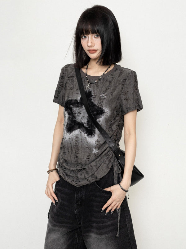 Ripped Versatile Short Sleeve T-Shirt