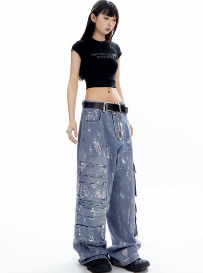 Casual Graffiti Straight Pants