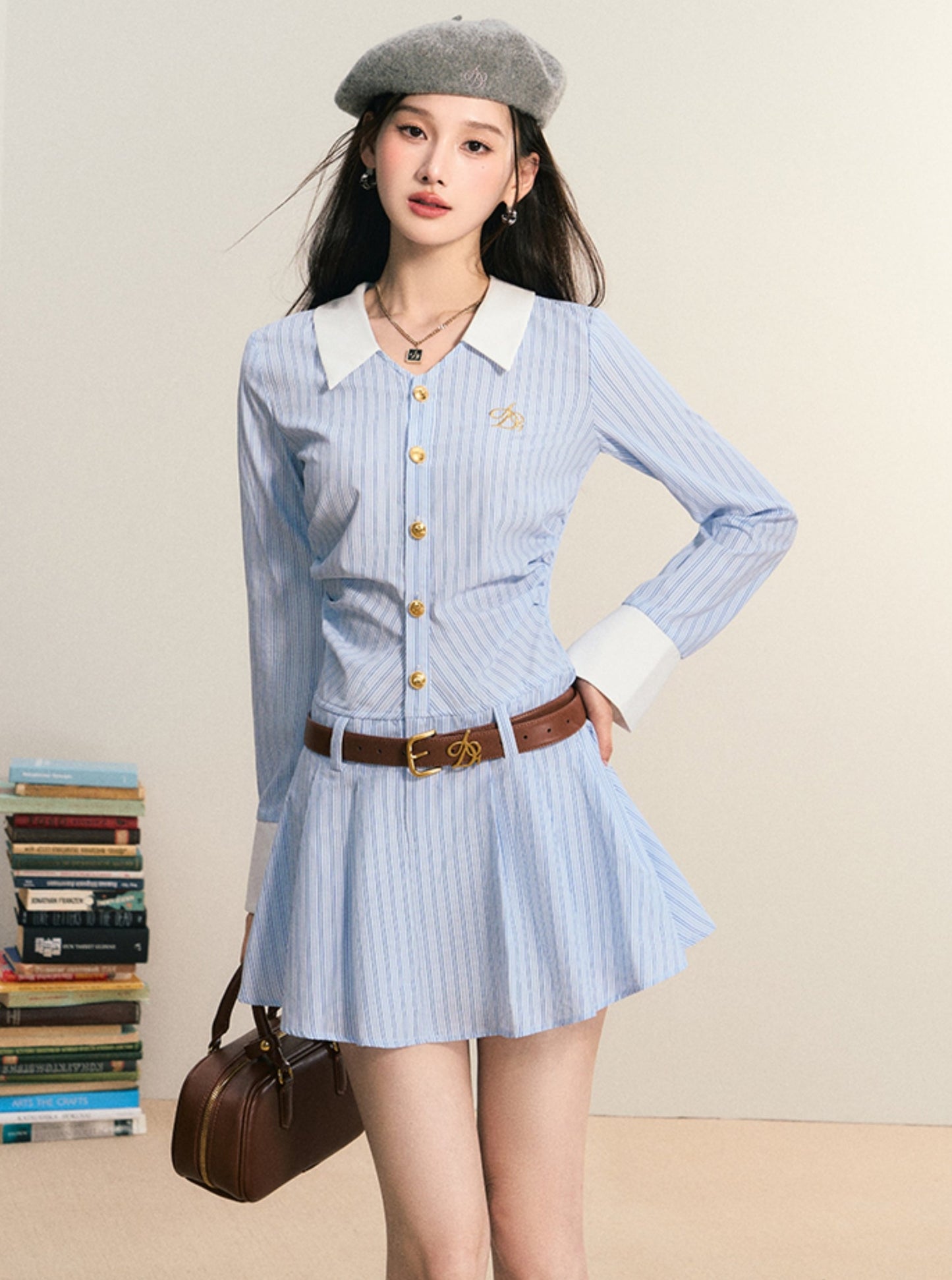 Temperament Striped Commuter Dress