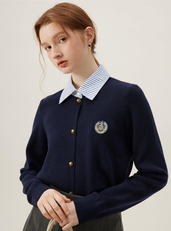 Fake Two-Piece Knitwear Top