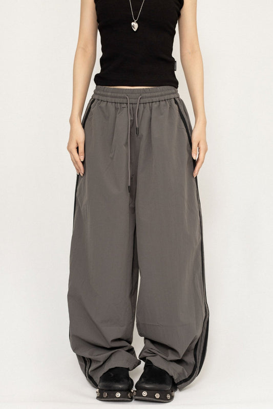 Elasticated Waistband Wide-Leg Pants