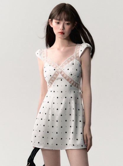 Polka Dot Plum Blossom Dress