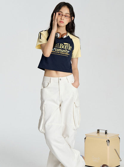 Star Letter Contrast T-Shirt