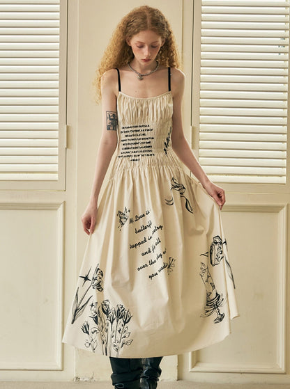 Sleeveless Cinched Waist Slip Dress