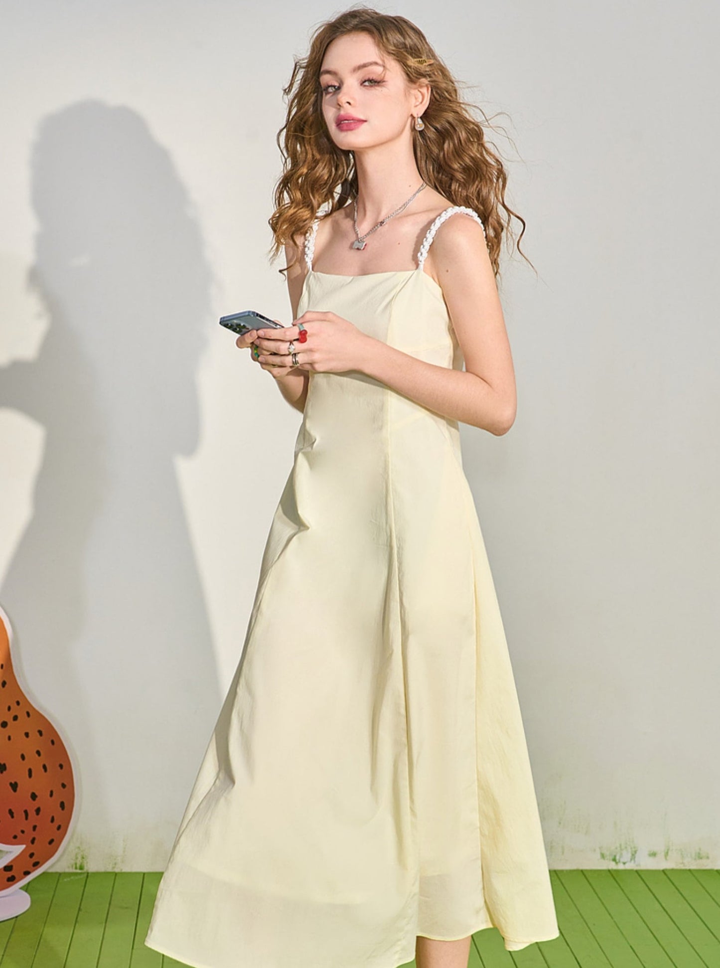 Temperament Kleid mit Cinch-Taille