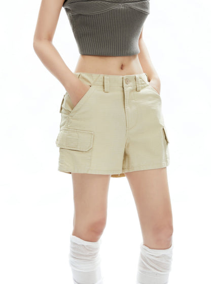 Multi-Pocket Casual Straight Shorts Pants