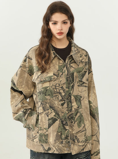 Amerikanische Camouflage-Jeansjacke