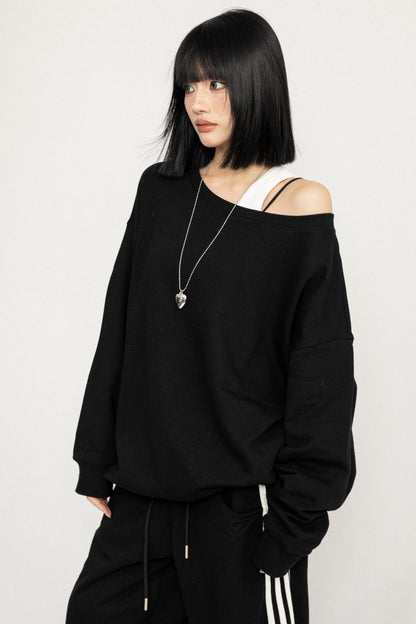 Early Autumn Off-Shoulder Sweatshirt