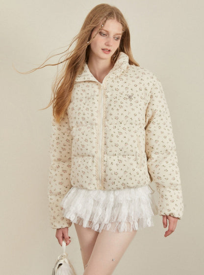 Lace Small Floral Cotton Coat