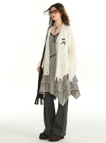 Spring V-Neck Knit Jacket And Top