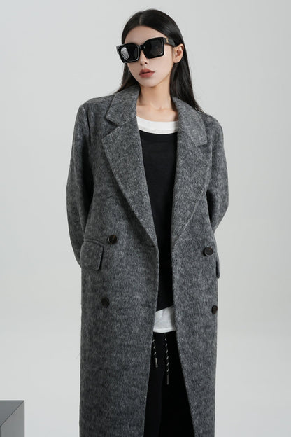 Reversible Tweed Wool Coat