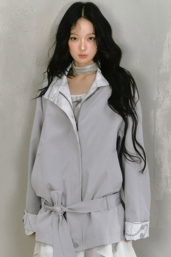 Lockere Passform Raglanärmeljacke 