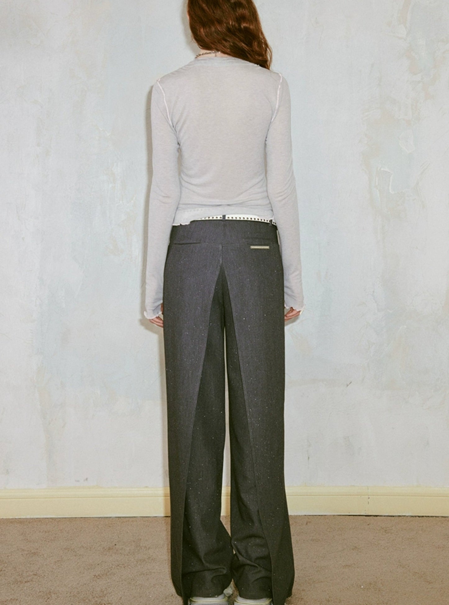 Shiny Irregular Suit Pants