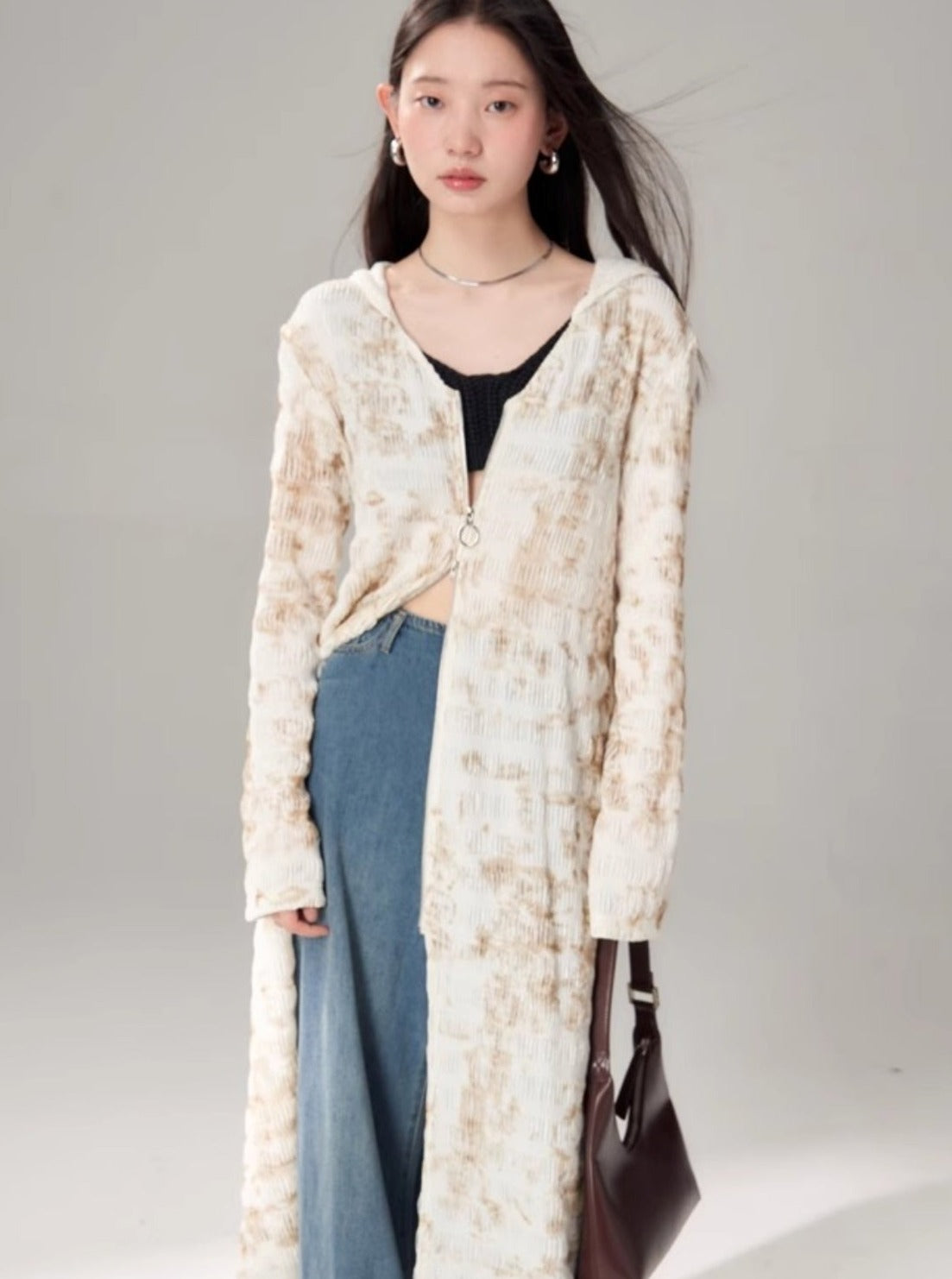 Zip-Knit Cardigan Coat