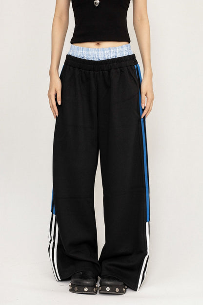 Retro Look Thin Stitching Trousers