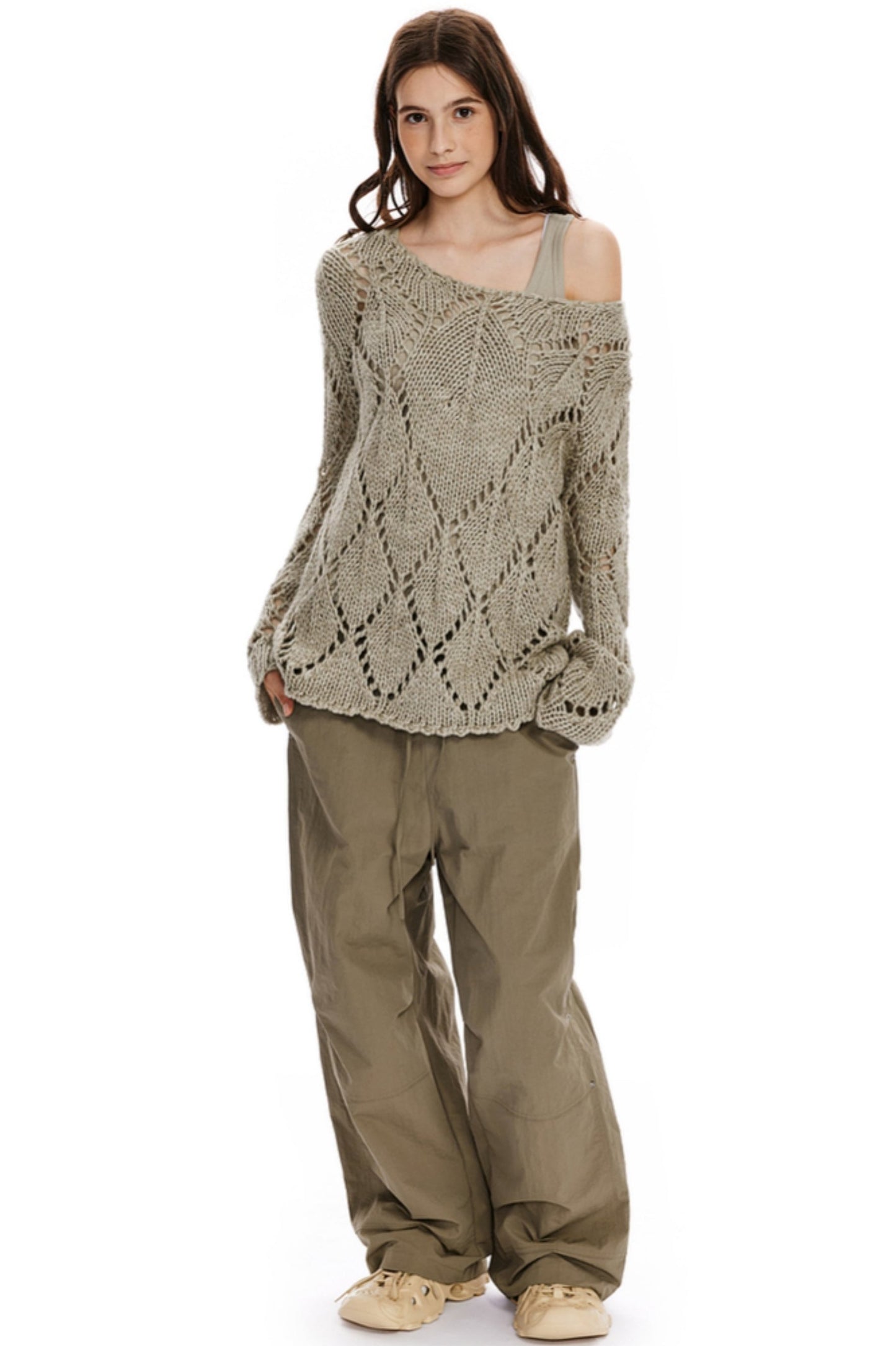 Slouchy Knit and Ribbed Vest Set-Up