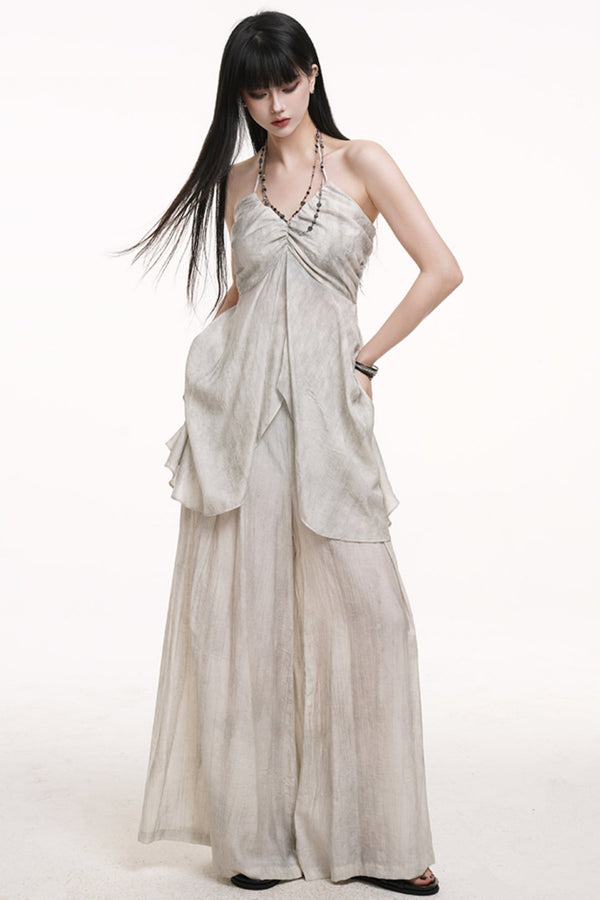Ethereal Halter & Lounge Pants Set-Up