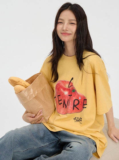 Loose Fit Melt Apple T-Shirt