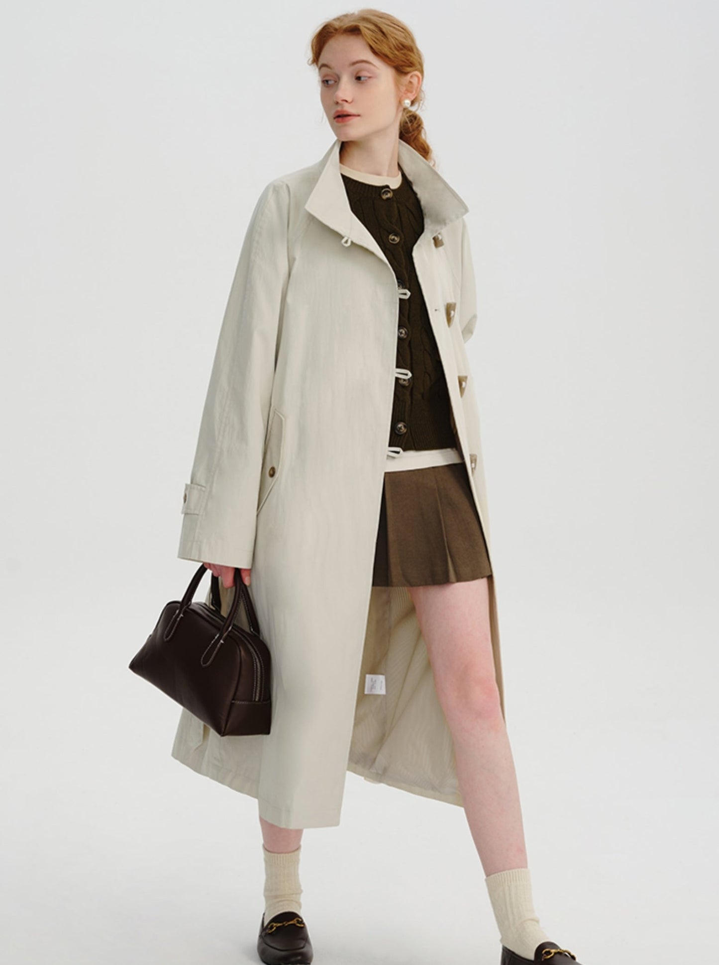 mid-length trench coat