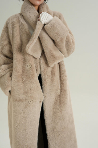 Luxury Fur Mid-Length Coat